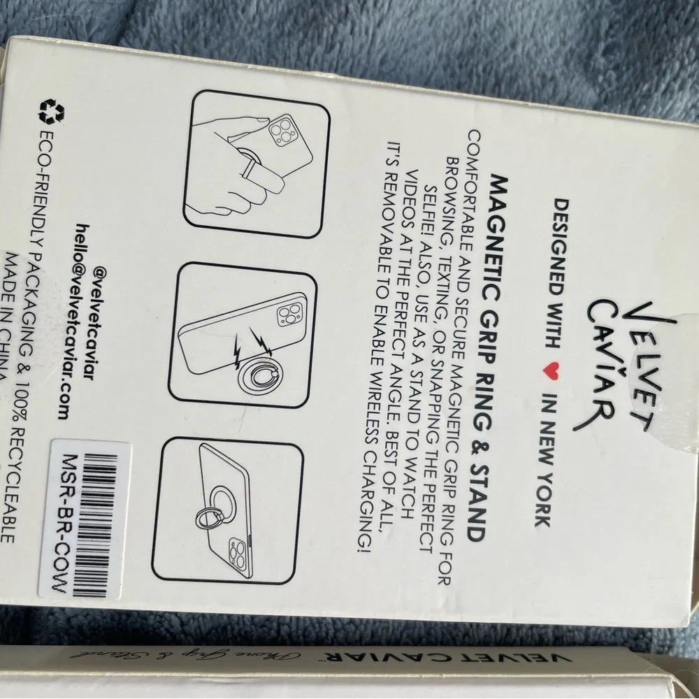 Velvet Caviar Magnetic Grip Ring Set – Cow Print Brown & Disco Cowgirl - Picture 7 of 8